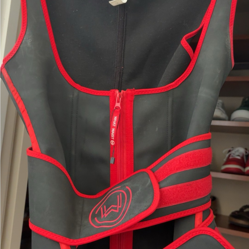 Women's Black and Red Waist Trainer